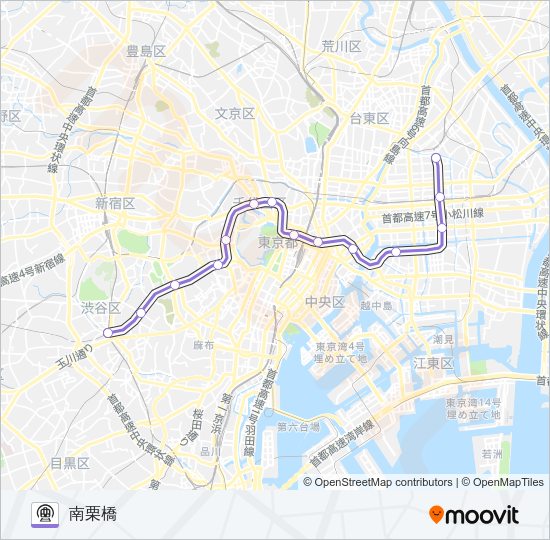 半蔵門線 Metro Line Map