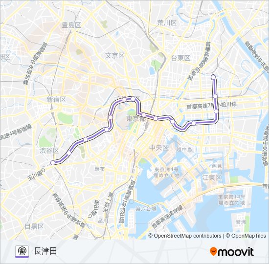 半蔵門線 Metro Line Map