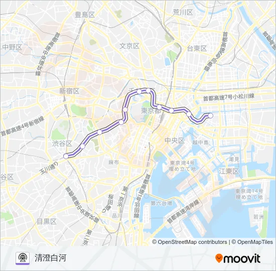 半蔵門線 地下鉄 - メトロの路線図