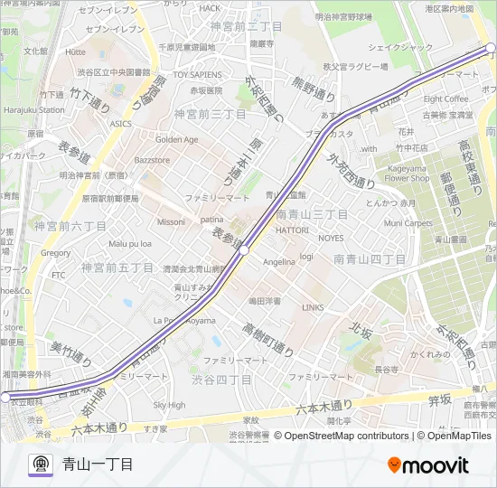 半蔵門線 Metro Line Map