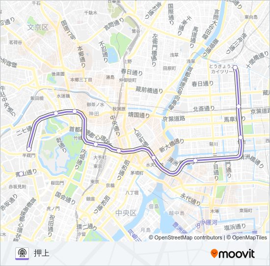 半蔵門線 Metro Line Map