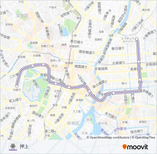 半蔵門線 Metro Line Map