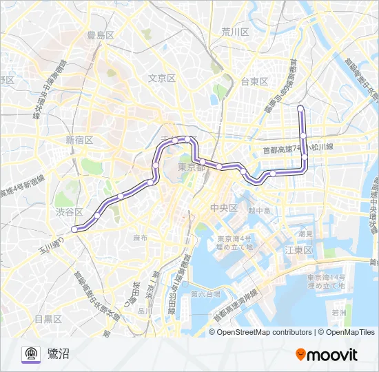 半蔵門線 Metro Line Map