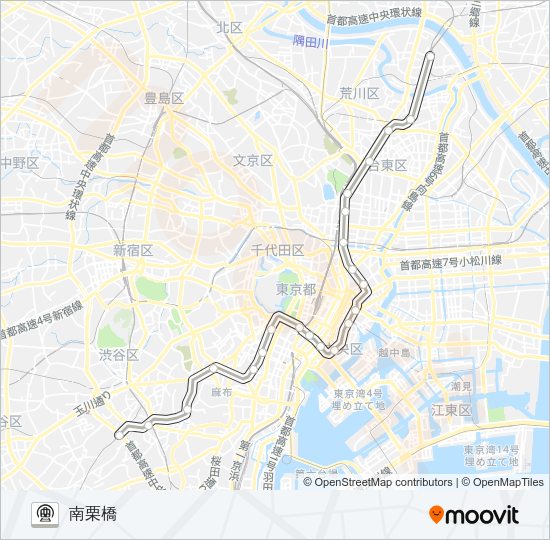 日比谷線 Metro Line Map