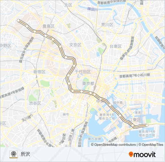 有楽町線 Metro Line Map