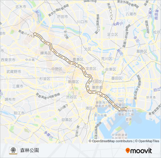 有楽町線 Metro Line Map