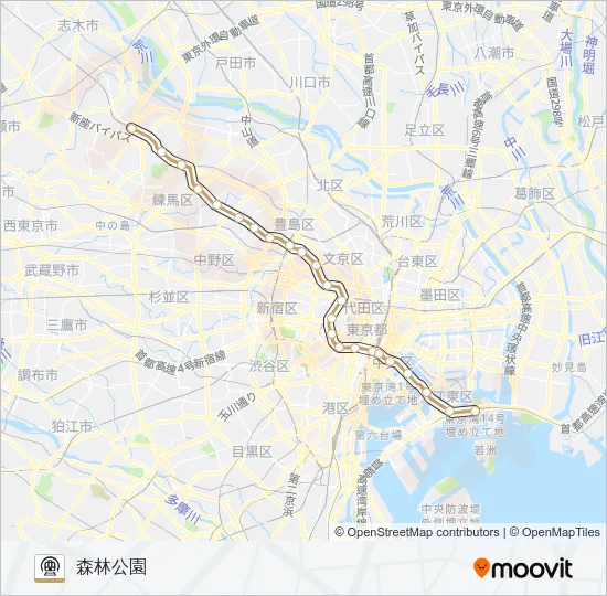 有楽町線 Metro Line Map