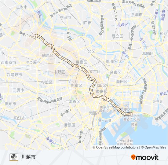 有楽町線 Metro Line Map