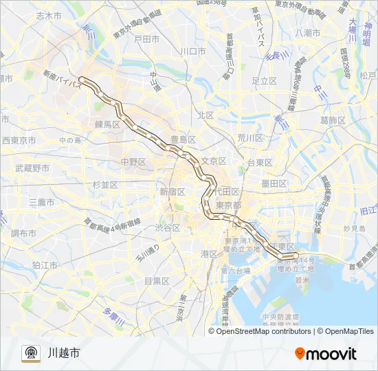 有楽町線 Metro Line Map