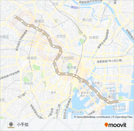 有楽町線 Metro Line Map