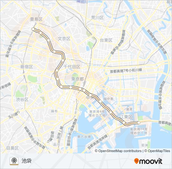 有楽町線 Metro Line Map