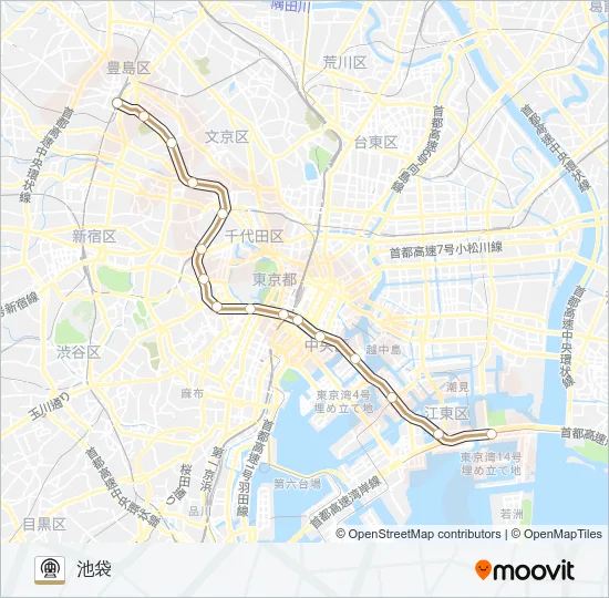 有楽町線 Metro Line Map