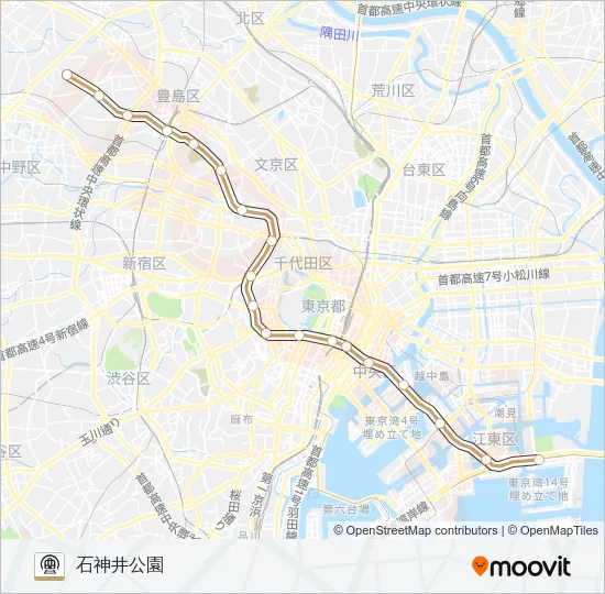 有楽町線 Metro Line Map