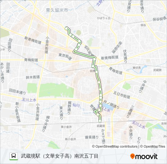 深夜 Bus Line Map
