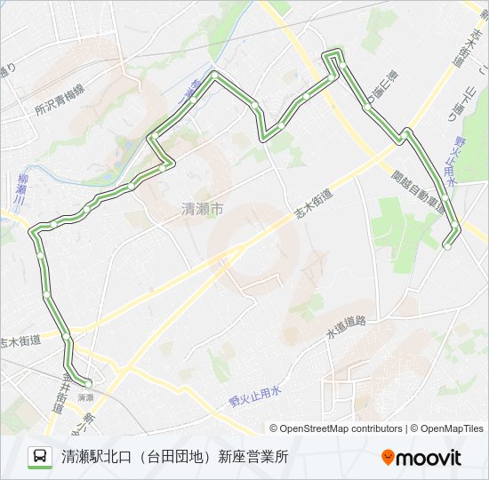 深夜 Bus Line Map
