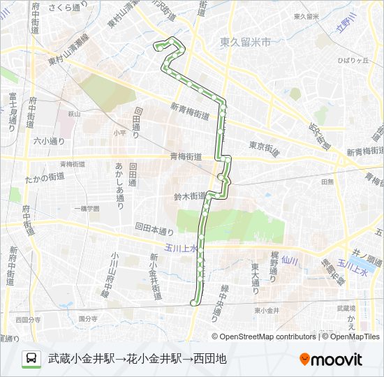 深夜 Bus Line Map