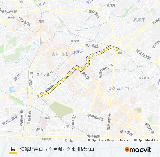 久１１ Bus Line Map