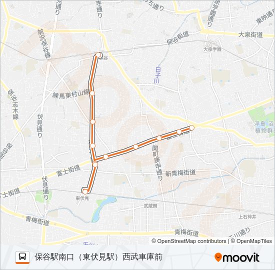 保０２ Bus Line Map