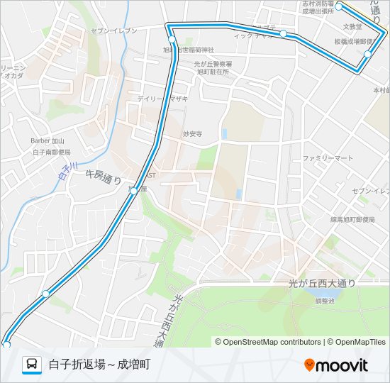 増７２ Bus Line Map