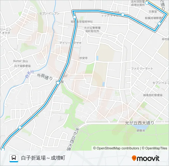 増７２ Bus Line Map