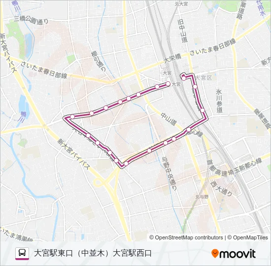 大３８ バスの路線図