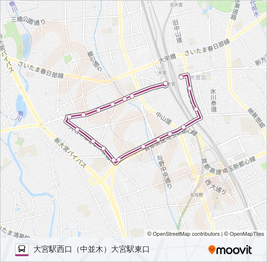 大３８ Bus Line Map