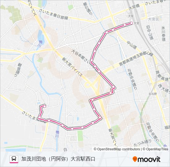大３９ Bus Line Map
