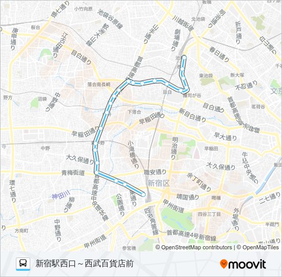 宿２０ Bus Line Map