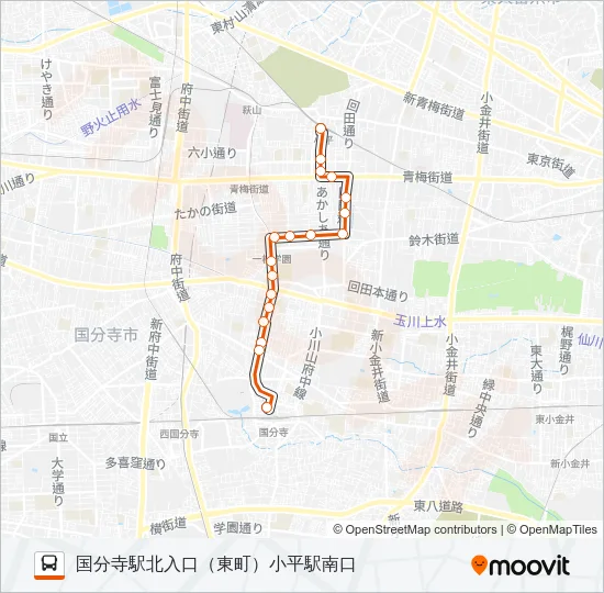 寺６１ バスの路線図