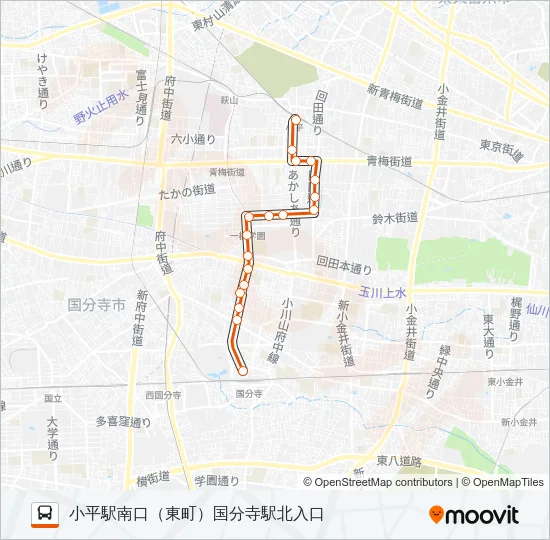 寺６１ バスの路線図