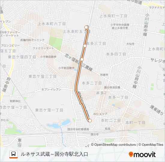 寺６３ バスの路線図