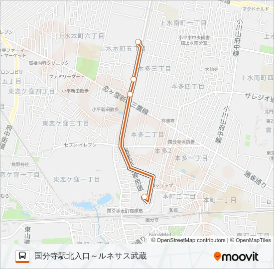 寺６３ バスの路線図