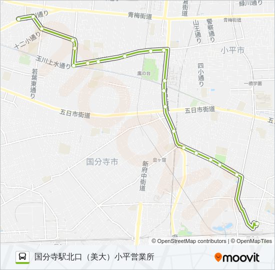 寺７２ Bus Line Map