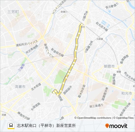 志３４ Bus Line Map