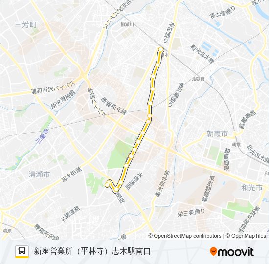 志３４ Bus Line Map