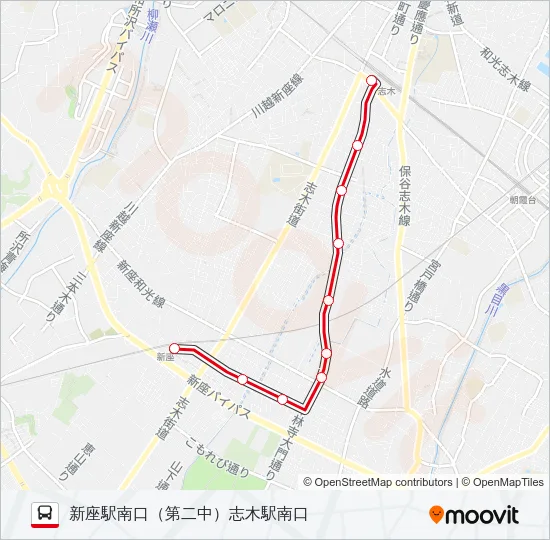 志３５ Bus Line Map