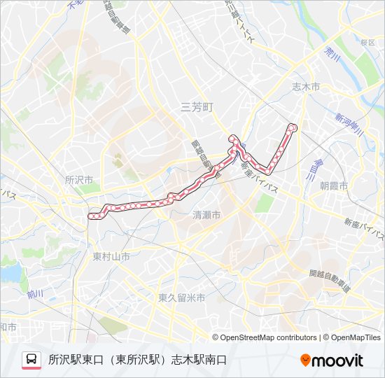 所５２ Bus Line Map