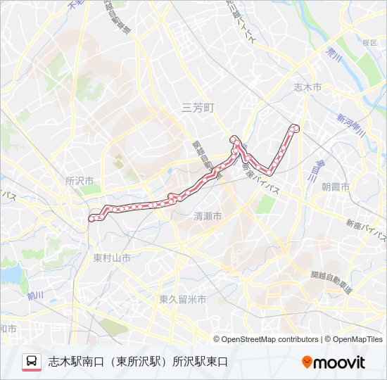 所５２ Bus Line Map