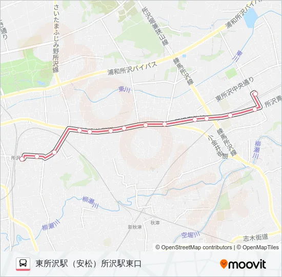 所５５ バスの路線図