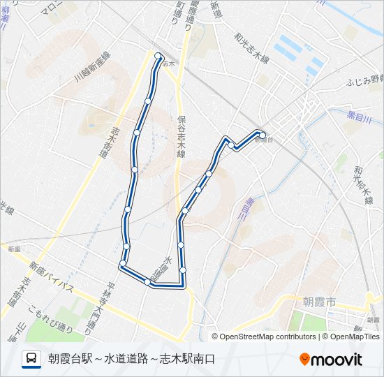 朝２１ Bus Line Map