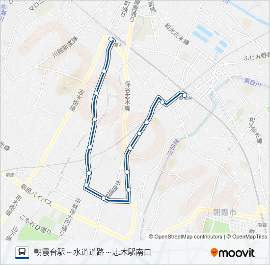 朝２１ Bus Line Map