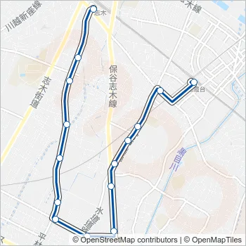 朝２１ Bus Line Map