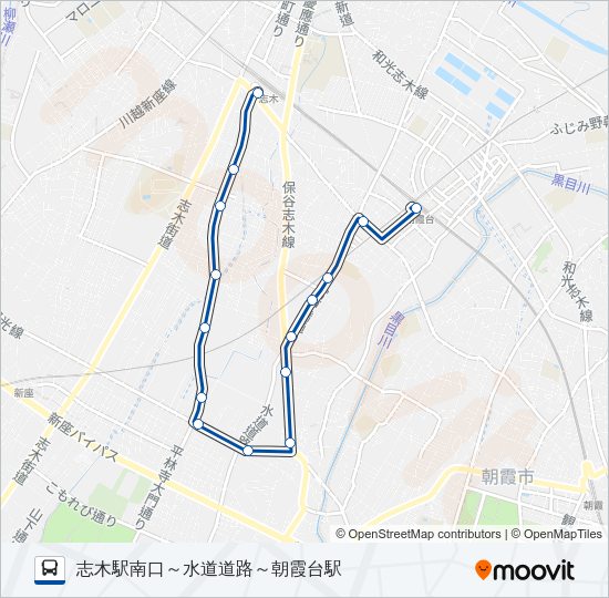 朝２１ Bus Line Map