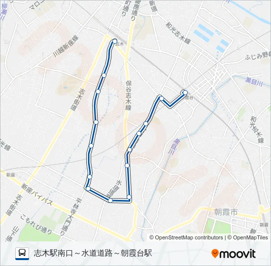 朝２１ Bus Line Map