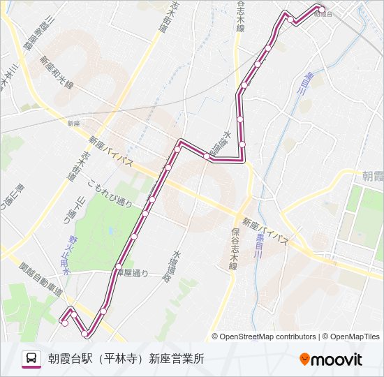 朝２２ Bus Line Map