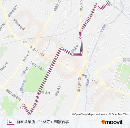 朝２２ Bus Line Map