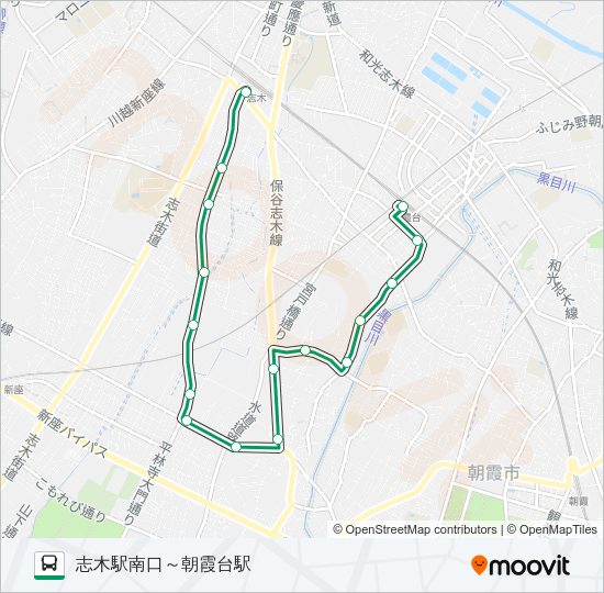 朝２４ Bus Line Map