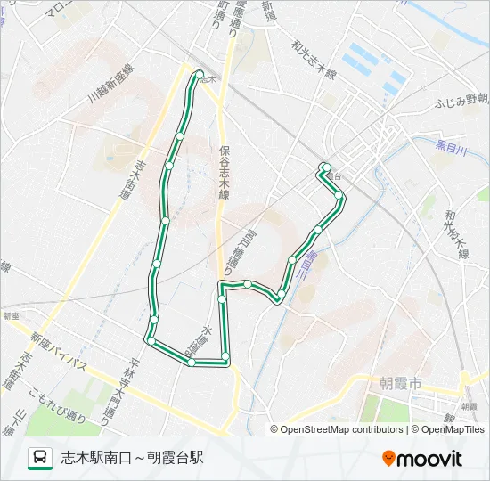朝２４ Bus Line Map