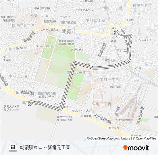 朝３０ Bus Line Map