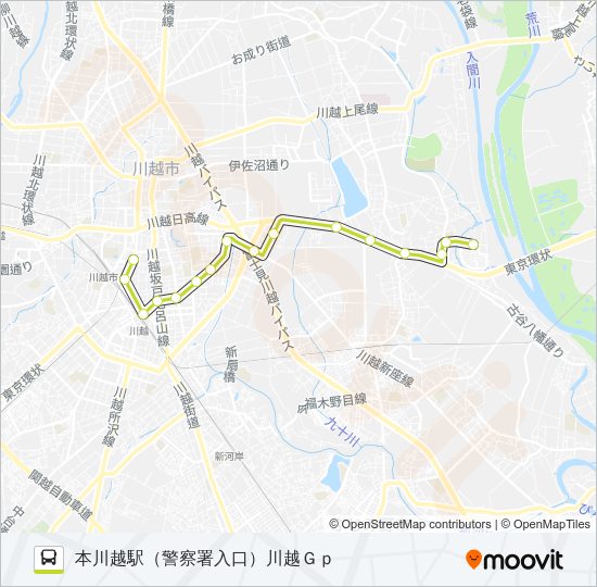 本５２ Bus Line Map